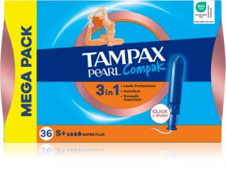 Tampax Pearl Compak Super Plus Tampons mit einem Applikator 36 St.