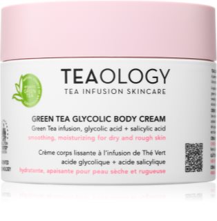 Teaology Green Tea Glycolic Body Cream crema corporal hidratante con efecto alisante 260 ml