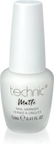 Technic Cosmetics Matte Nail Varnish langanhaltender Nagellack mit Matt-Effekt Farbton White 12 ml