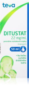 TEVA PHARMA Ditustat 22 mg/ml perorálne kvapky, roztok na suchý dráždivý kašeľ 50 ml