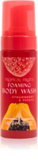 The Somerset Toiletry Co. Tropical Fruits Strawberry & Papaya mousse detergente per il corpo 140 ml