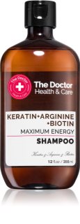The Doctor Keratin + Arginine + Biotin Maximum Energy Šampūns ar keratīnu matu taisnošanai un spīdumam