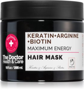 The Doctor Keratin + Arginine + Biotin Maximum Energy keratinos maszk hajra