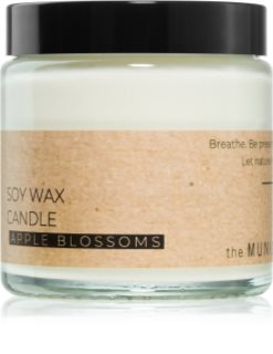 The Munio Apple Blossom bougie parfumée avec mèche en bois 100 ml