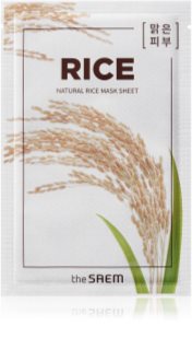 The Saem Natural Mask Sheet Rice plátenná maska s hydratačným a vyhladzujúcim účinkom 21 ml