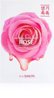 The Saem Natural Mask Sheet Rose plátenná maska s hydratačným a revitalizačným účinkom 21 ml