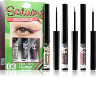 theBalm Schwing® Liquid Eyeliner Trio dauerhafter flüssiger Eyeliner 3x1,7 ml