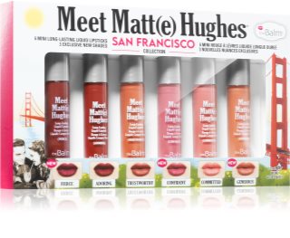 theBalm Meet Matt(e) Hughes Mini Kit San Francisco liquid lipstick set with long-lasting effect