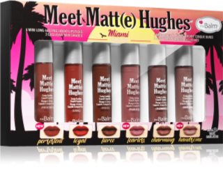 theBalm Meet Matt(e) Hughes Mini Kit Miami liquid lipstick set (with long-lasting effect)