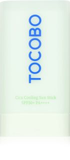 TOCOBO Cica Cooling Sun Stick apsauginis drėkinamasis pieštukas raminamojo poveikio SPF 50+ 18 g