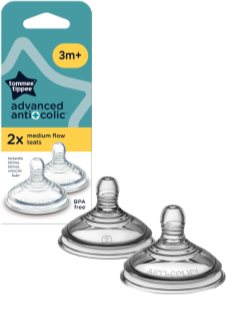 Tommee Tippee Advanced Anti-Colic baby bottle teat Medium Flow 3m+ 2 pc