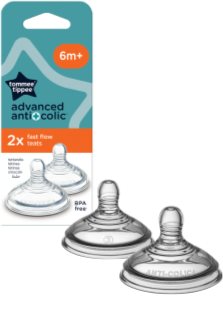 Tommee Tippee Advanced Anti-Colic baby bottle teat Fast Flow 6m+ 2 pc