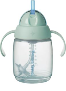 Tommee Tippee Trainer Straw treniņu krūze ar atsvariem 6m+ Green 240 ml