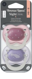 Tommee Tippee NightGlow Soother 0-6m cumlík Girl 2 ks