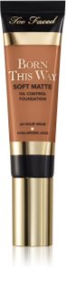 Too Faced Born This Way Soft Matte Foundation mattító make-up árnyalat Honey 30 ml