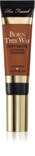 Too Faced Born This Way Soft Matte Foundation mattító make-up árnyalat Chestnut 30 ml