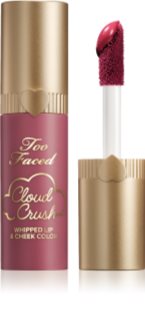 Too Faced Cloud Crush Whipped Lip & Cheek Color flüssiges Rouge für Lippen und Wangen Farbton Bed of Roses 4.3 g