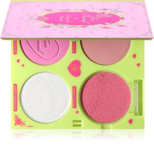 Too Faced Holiday Fairytale Crush Blush & Highlighter Set kontūravimo priemonių ir skaistalų paletė su švytėjimo suteikiančia priemone 10 g