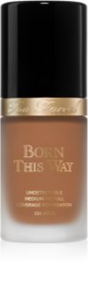 Too Faced Born This Way Flawless Coverage Natural Finish Foundation fedő hatású alapozó természetes hatásért árnyalat Mocha 30 ml