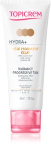 Topicrem UH FACE HYDRA+ Radiance Progressive Tan crema con color y efecto iluminador 40 ml