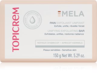 Topicrem MELA Unifying Exfoliating Bar почистващ сапун с ексфолиращо действие за лице и тяло 150 гр.