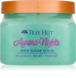 Tree Hut Shea Sugar Scrub Aurora Nights sokerikuorinta sisältää sheavoita 510 g