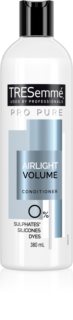 TRESemmé Pro Pure Airlight Volume acondicionador para dar volumen al cabello fino 380 ml