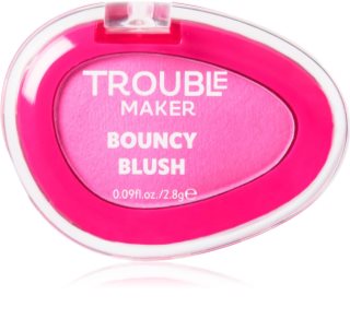 Trouble Maker Bouncy Blush colorete en polvo tono Bounce Hot Pink 2.8 g
