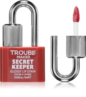 Trouble Maker Secret Keeper Lip Gloss Stain boja za usne za dugotrajni efekt nijansa Shifty Biz Rose Nude 5 ml