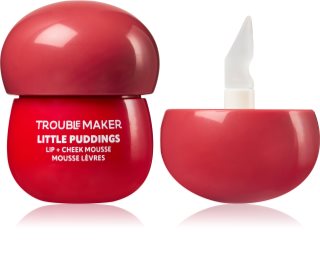 Trouble Maker Little Pudding Lip + Cheek Mousse multifunktionelles Make-up für Gesicht und Lippen