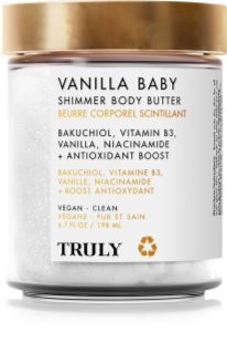 Truly Vanilla Baby beurre corporel hydratation intense effet nacré 198 ml