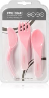 Twistshake Learn Cutlery étkészlet Pink 6 m+ 3 db