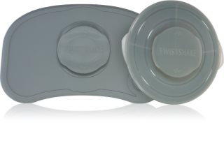 Twistshake Click-mat Mini παιδικό σουπλά σιλικόνης με πιατάκι Grey 1 τμχ