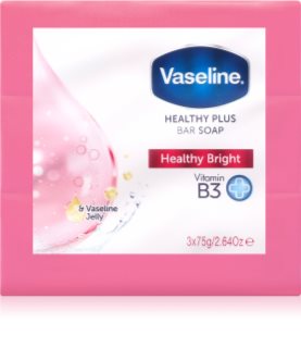 Vaseline Healthy Bright Bar Soap sada tuhých mýdel 3x75 g