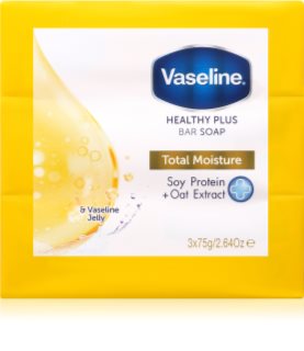 Vaseline Total Moisture Bar Soap sada tuhých mýdel 3x75 g