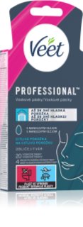 Veet Professional strisce depilatorie con cera per il viso per pelli sensibili