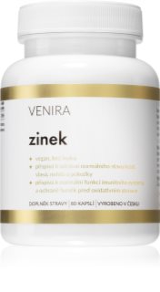 Venira Zinek kapsle pro podporu imunitního systému, krásné vlasy, pleť a normální stav zubů 80 cps