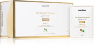 Venira Kolagenový drink 50+ prášek na přípravu nápoje pro krásné vlasy, pleť a nehty příchuť Strawberry-Lime 30 ks