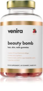 Venira Beauty Bomb žvýkací tablety pro krásné vlasy, pleť a nehty příchuť Forest Fruits 60 ks