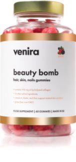 Venira Beauty Bomb gumoví medvídci pro krásné vlasy, pleť a nehty příchuť Forest Fruits 60 ks