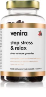 Venira Stop Stress & Relax žvýkací medvídci pro podporu duševní rovnováhy příchuť Forest Fruits 60 ks