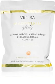 Venira Magnézium Shots nápoj na podporu zníženia únavy a vyčerpania, pre normálny stav zubov, kostí a svalov