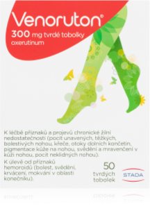 Venoruton Venoruton 300mg tvrdé tobolky s příznivými účinky na žilní a lymfatický systém 50 ks