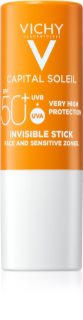 Vichy Capital Soleil Idéal Soleil Päikesekaitsepulk tundlike piirkondade jaoks SPF 50+ 9 g