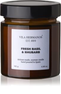Vila Hermanos Apothecary Fresh Basil & Rhubarb lumânare parfumată 150 g
