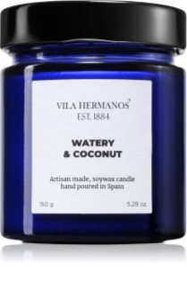 Vila Hermanos Apothecary Cobalt Blue Watery & Coconut dišeča sveča