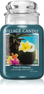 Village Candle Tropical Gateway αρωματικό κερί (Glass Lid) 602 γρ