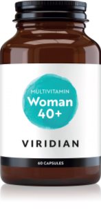 Viridian Nutrition Multivitamin Woman 40+ vegetariánské kapsle s multivitamínovým komplexem pro ženy 60 cps