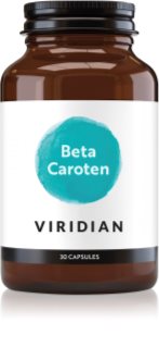 Viridian Nutrition Beta Carotene kapsle k udržování normálního stavu vlasů, pokožky a sliznic 30 cps