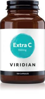 Viridian Nutrition Extra C 550 mg kapsuly na podporu imunitného systému, pre krásne vlasy a pleť